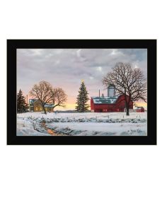 "Morning Calls" by Artisan Bonnie Mohr , Ready to Hang Framed Print, Black Frame