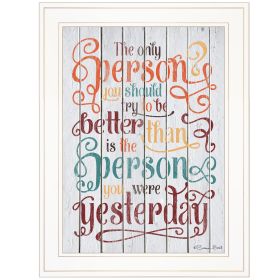 "The Only Person" by Artisan Susan Ball, Ready to Hang Framed Print, White Frame