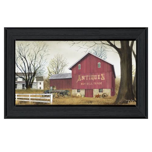 "Antique Barn" By Billy Jacobs, Ready to Hang Framed Print, Black Frame