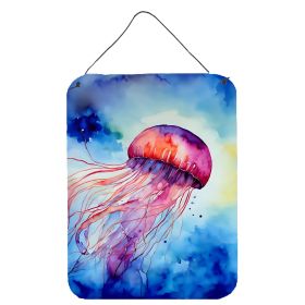 NEW Jellyfish Wall or Door Hanging Prints Aluminum Metal Sign Kitchen Wall Bar Bathroom Plaque Home Decor Front Door Plaque, 12x16, Multicolor