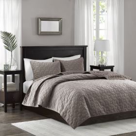 3 Piece Velvet Quilt Set (Color: as Pic)