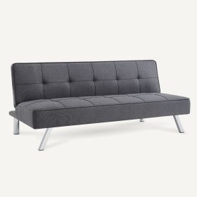 Fabric Convertible Sofa Bed, Folding Sleeper for Living Room for Living Room (Main Color: Gray, Main Material: Fabric)